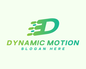 Software Speed Letter D logo design