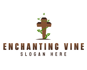 Religious Vine Cross logo