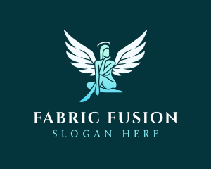 Female Angel Wings logo design