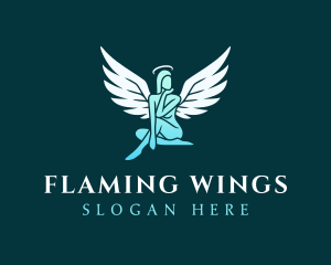 Female Angel Wings logo