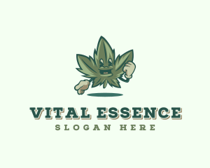 Weed Marijuana Cannabis logo design