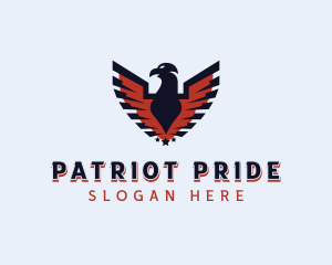 Patriotic American Eagle logo design