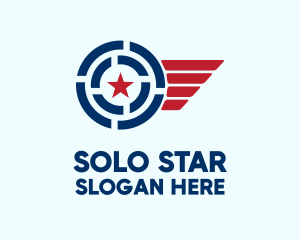 Patriotic Star Wings logo design