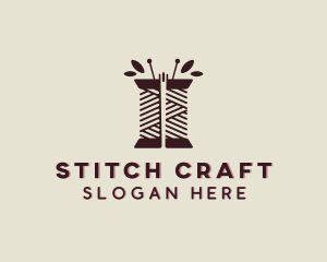 Seamstress Sewing Thread logo design