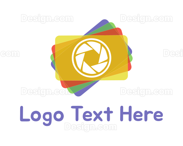 Colorful Photography Shutter Lens Logo