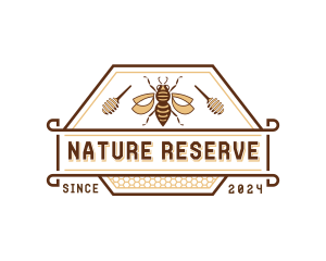 Eco Natural Honey Bee logo design