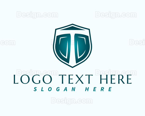 Security Shield Letter T Logo