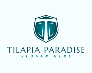 Security Shield Letter T logo design