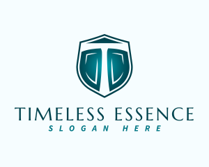 Security Shield Letter T logo design