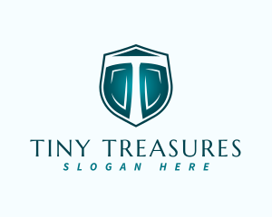 Security Shield Letter T logo design