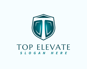 Security Shield Letter T logo design