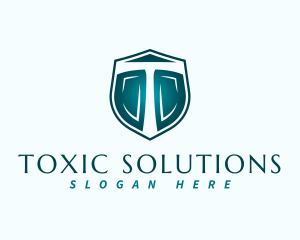 Security Shield Letter T logo design