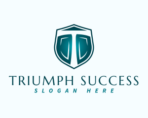 Security Shield Letter T logo design