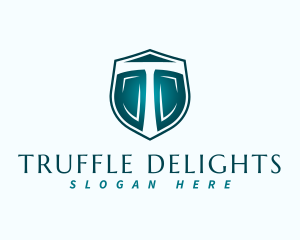 Security Shield Letter T logo design