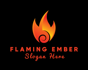 Burning Hot Fire logo design
