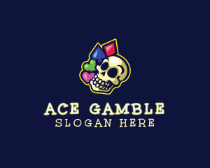 Gambling Skull Casino logo design