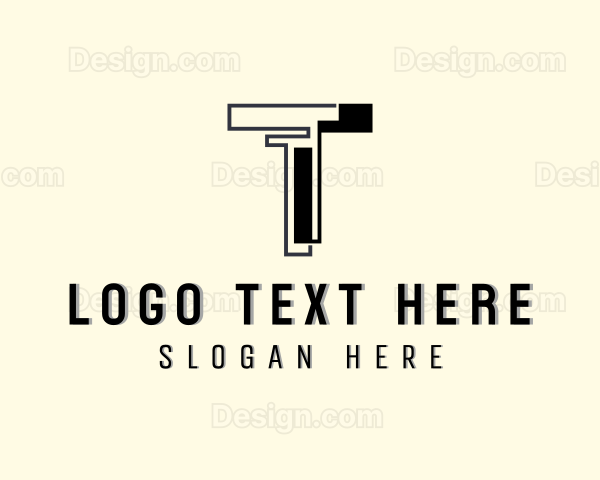 Interior Designer Contractor Letter T Logo