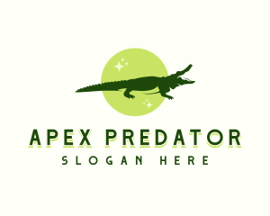 Alligator Crocodile Wildlife logo design