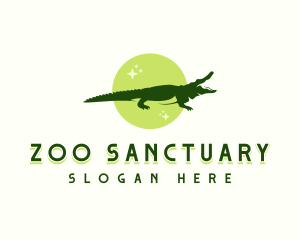 Alligator Crocodile Wildlife logo design