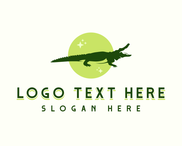 Alligator Crocodile Wildlife logo