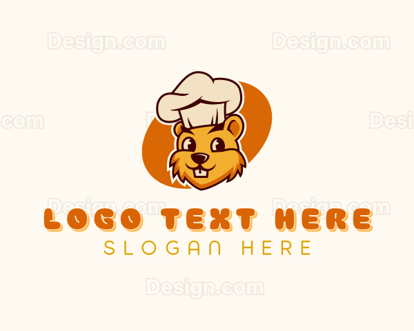 Cooking Chef Beaver Logo