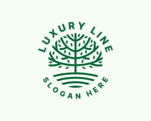 Forest Tree Nature Garden  Logo