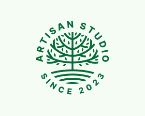 Forest Tree Nature Garden  logo design