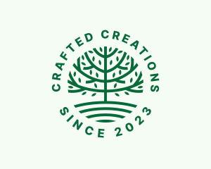 Forest Tree Nature Garden  logo design