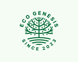 Forest Tree Nature Garden  logo design