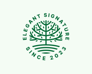 Forest Tree Nature Garden  logo design