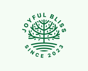 Forest Tree Nature Garden  logo design