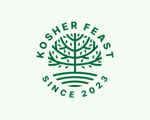 Forest Tree Nature Garden  logo design