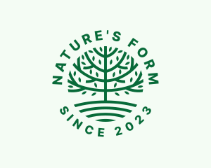 Forest Tree Nature Garden  logo design