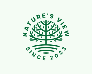 Forest Tree Nature Garden  logo design