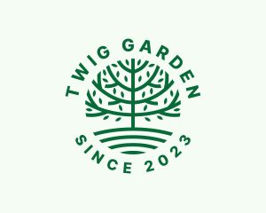 Forest Tree Nature Garden  logo design