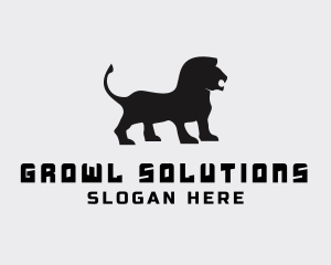 Wild Lion Silhouette logo
