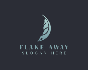 Fountain Pen Feather Writing Logo