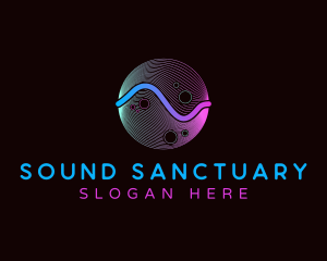 Sound Wave Frequency  logo design