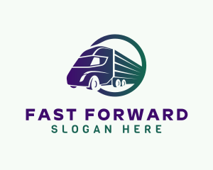 Gradient Truck Forwarding logo design