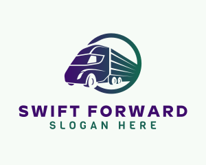 Gradient Truck Forwarding logo design