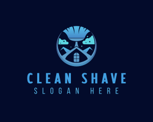 Broom House Cleaning logo design