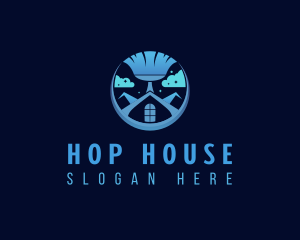 Broom House Cleaning logo design