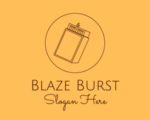 Brown Flame Matchbox  logo design