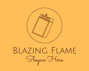 Brown Flame Matchbox  logo design