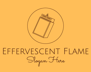 Brown Flame Matchbox  logo design