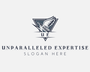 Sparkplug Engine Wings logo design