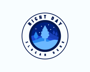 Night Farm Tree logo design