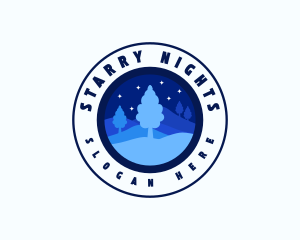 Night Farm Tree logo design