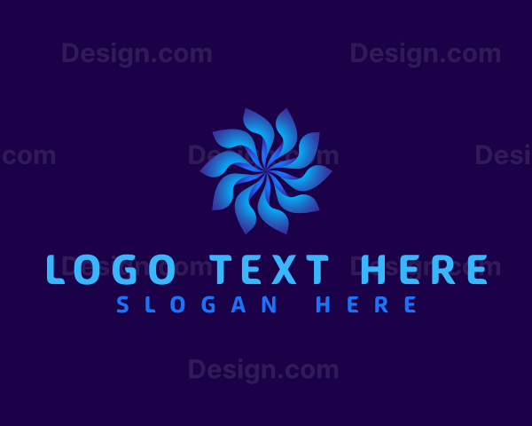 Floral Tech Swirl Logo