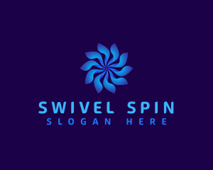 Floral Tech Swirl logo